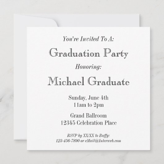 Invitations faites sur commande rayées grises (Dos)