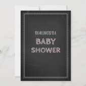 Invitations faites sur commande roses de baby (Devant)