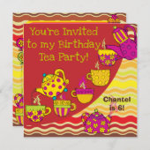 Invitations faits sur commande d'anniversaire de (Devant / Derrière)