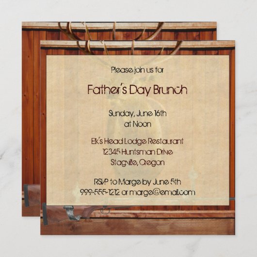 Invitations faits sur commande de brunch de fête (Devant / Derrière)