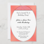 Invitations faits sur commande de fête (Devant)