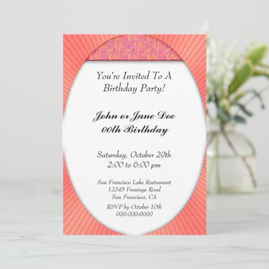 Invitations faits sur commande de fête (Debout devant)