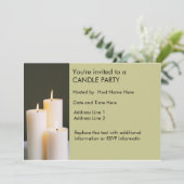 Invitations faits sur commande de partie de bougie (Debout devant)