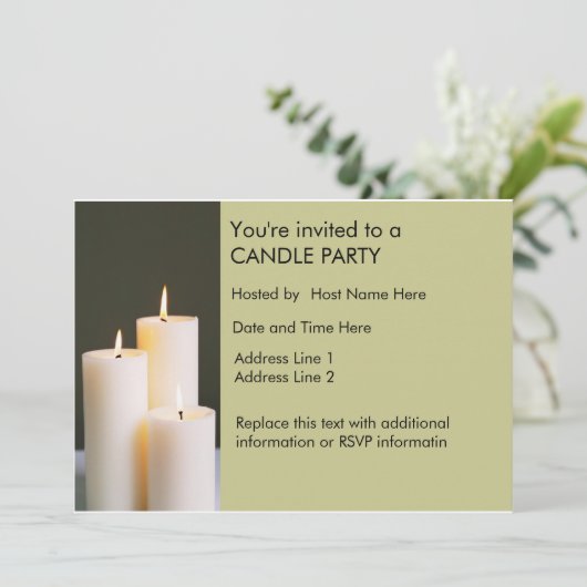 Invitations faits sur commande de partie de bougie (Debout devant)