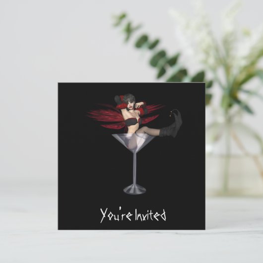 INVITATIONS FAITS SUR COMMANDE - verre féerique de (Debout devant)