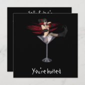 INVITATIONS FAITS SUR COMMANDE - verre féerique de (Devant / Derrière)