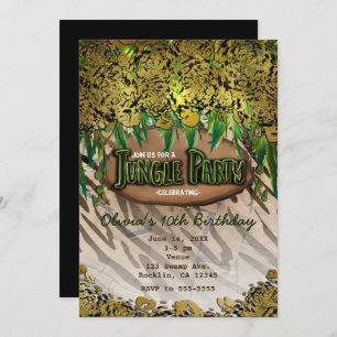 Invitations fascinantes de poster de animal d'or