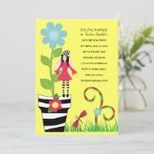 Invitations féeriques de fête d'anniversaire de (Debout devant)
