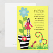 Invitations féeriques de fête d'anniversaire de (Devant / Derrière)