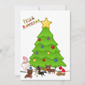 Invitations Festive Chihuahua Christmas Party (Devant)