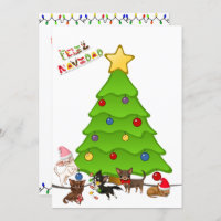 Invitations Festive Chihuahua Christmas Party
