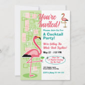 Invitations Festive Flamant rose Party (Devant)