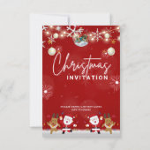 Invitations Festive Red Christmas Party pour votre (Dos)