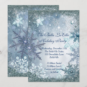 Invitations Fête de Fête de Snowflake