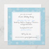 Invitations Fête de Fête de Snowflake (Devant / Derrière)