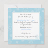 Invitations Fête de Fête de Snowflake (Devant)