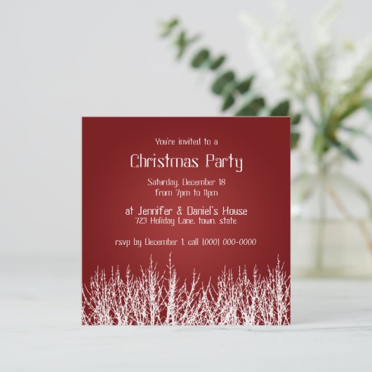 Invitations Fête de Noël Invitations de Fêtes (Debout devant)