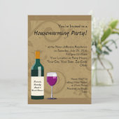 Invitations Fête du Ménage, Thème Vin (Debout devant)