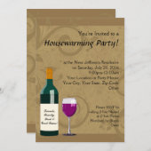 Invitations Fête du Ménage, Thème Vin (Devant / Derrière)