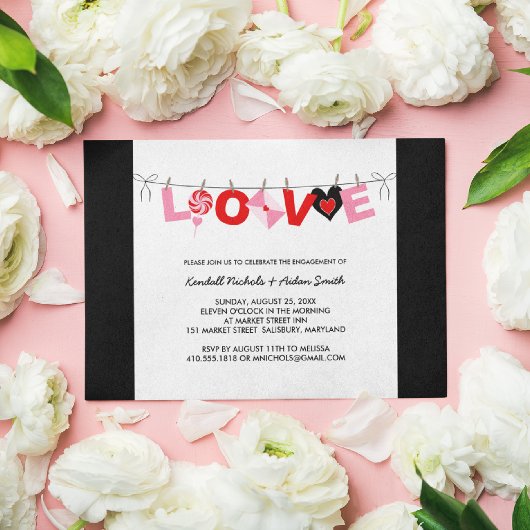 Invitations fêtes de fiançailles