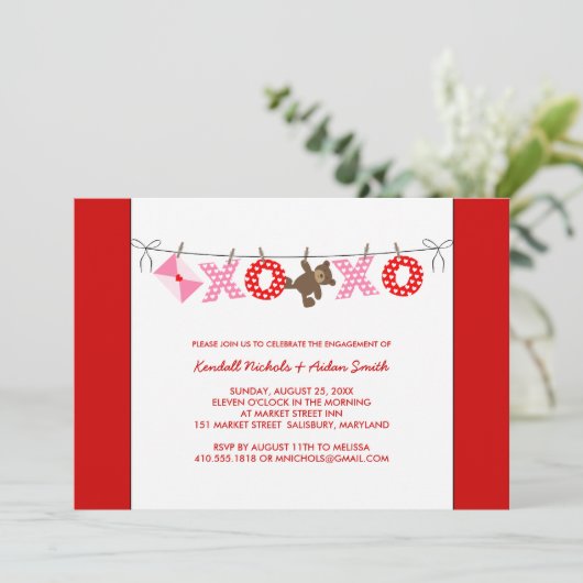 Invitations fêtes de fiançailles (Debout devant)