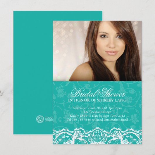 INVITATIONS FÊTES DE L'MARIÉE (Devant / Derrière)