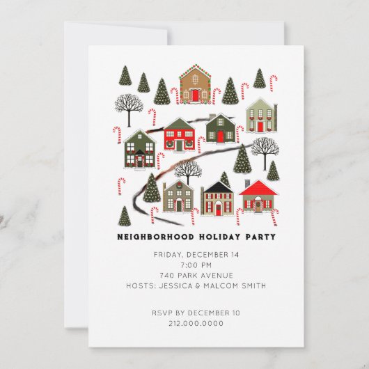 Invitations fêtes de Noël (Devant)