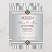 Invitations Fêtes d'entreprise Red (Devant / Derrière)