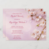 Invitations Fêtes des mariées en fleurs de cerisie (Devant / Derrière)