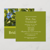 Invitations feuilles de nage vert printemps (Devant / Derrière)