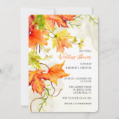 Invitations Feuilles en chute d'aquarelle (Devant)