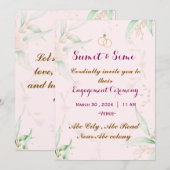 Invitations fiançailles (Devant / Derrière)
