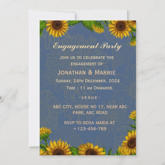 Invitations fiançailles (Devant)