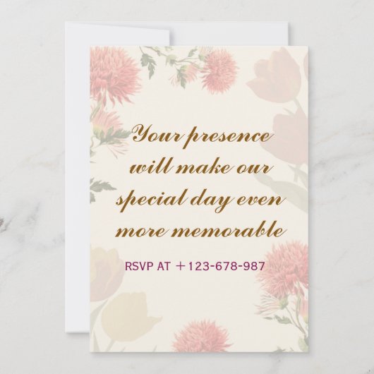 Invitations fiançailles (Dos)