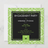 INVITATIONS fiançailles :: couleurs damas 1 (Dos)