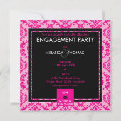 INVITATIONS fiançailles :: couleurs damas 2 (Dos)