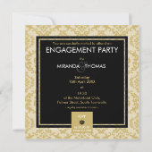 INVITATIONS fiançailles :: couleurs damas 3 (Dos)