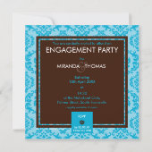 INVITATIONS fiançailles :: couleurs damas 4 (Dos)