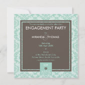 INVITATIONS fiançailles :: couleurs damas 5 (Dos)