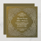 invitations fiançailles élégantes (Devant / Derrière)