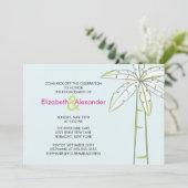 Invitations Fiançailles modernes de Palm Tree (Debout devant)