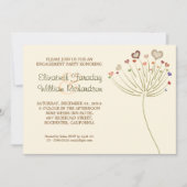 invitations fiançailles modernes mignonnes (Devant)