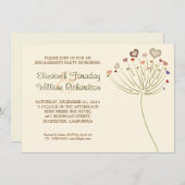 invitations fiançailles modernes mignonnes (Devant / Derrière)