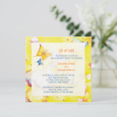 Invitations Fiançailles: Papillons colorés (Debout devant)