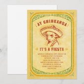 Invitations Fiesta - Aye Chihauhau Vintage mexicai (Devant / Derrière)