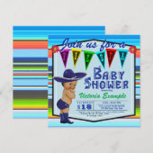 Invitations Fiesta Baby Shower (Devant / Derrière)
