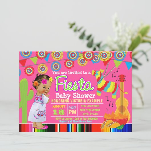 Invitations Fiesta Baby Shower (Debout devant)
