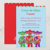 Invitations Fiesta Cinco de Mayo (Devant / Derrière)