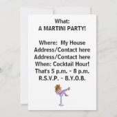 Invitations - fille dans un Martini, Olivia (Dos)