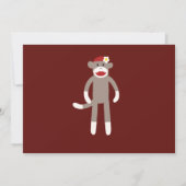 Invitations Filles Sock Singe Anniversaire (Dos)